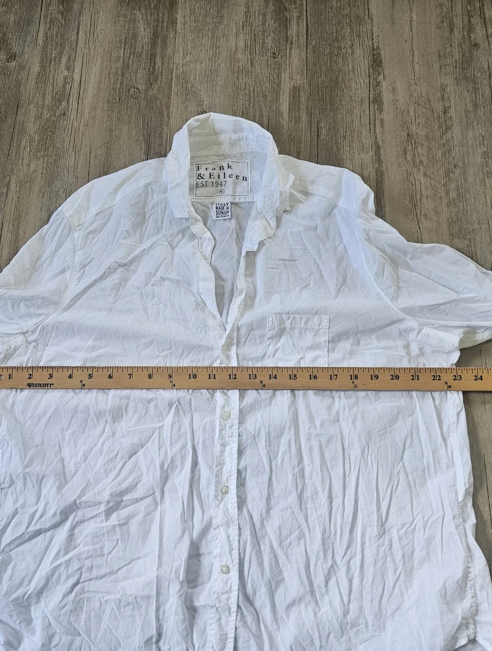 Frank & Eileen Women's Eileen White Casual Button-Up Shirt XL Made In USA - Picture 5 of 7